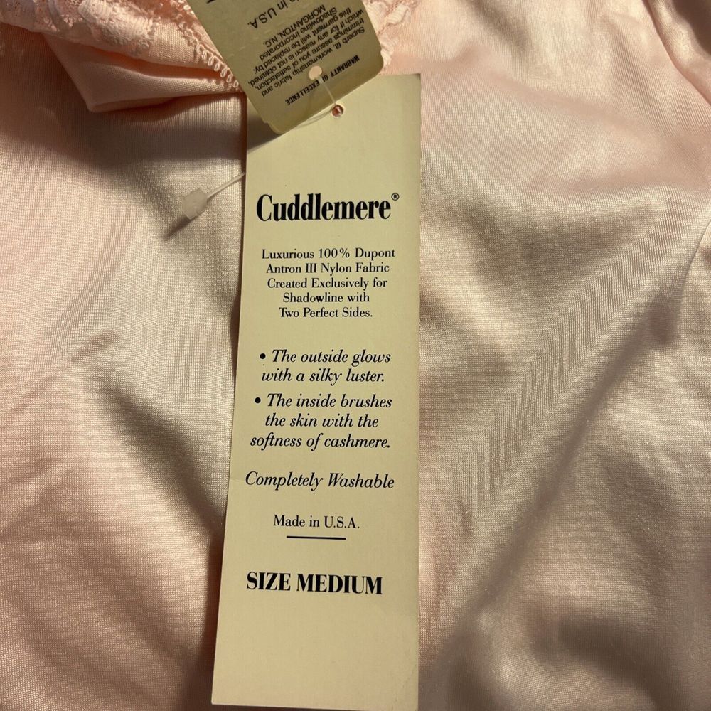 Shadowline Cuddlemere Nylon Fabric Lingerie‎ Nightgown Medium Pink NWT - Picture 6 of 10